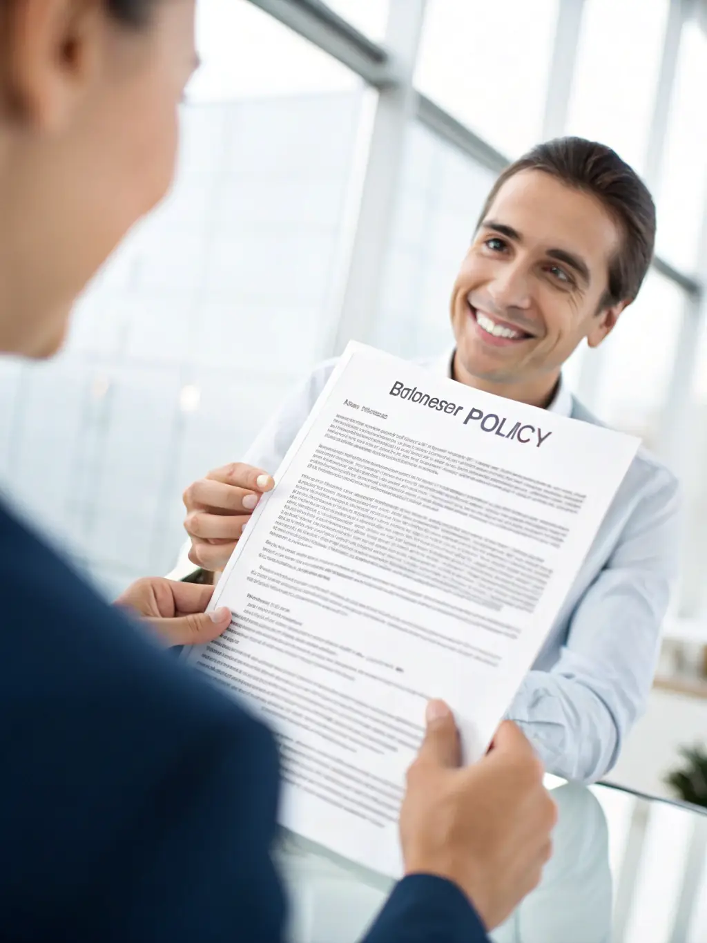 A pet owner smiling while holding their pet insurance policy document, highlighting the peace of mind it provides.